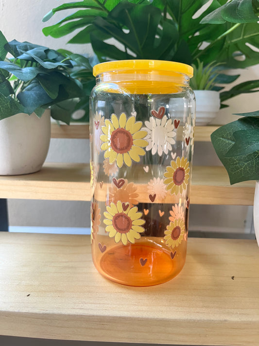Glass Cup sunflower